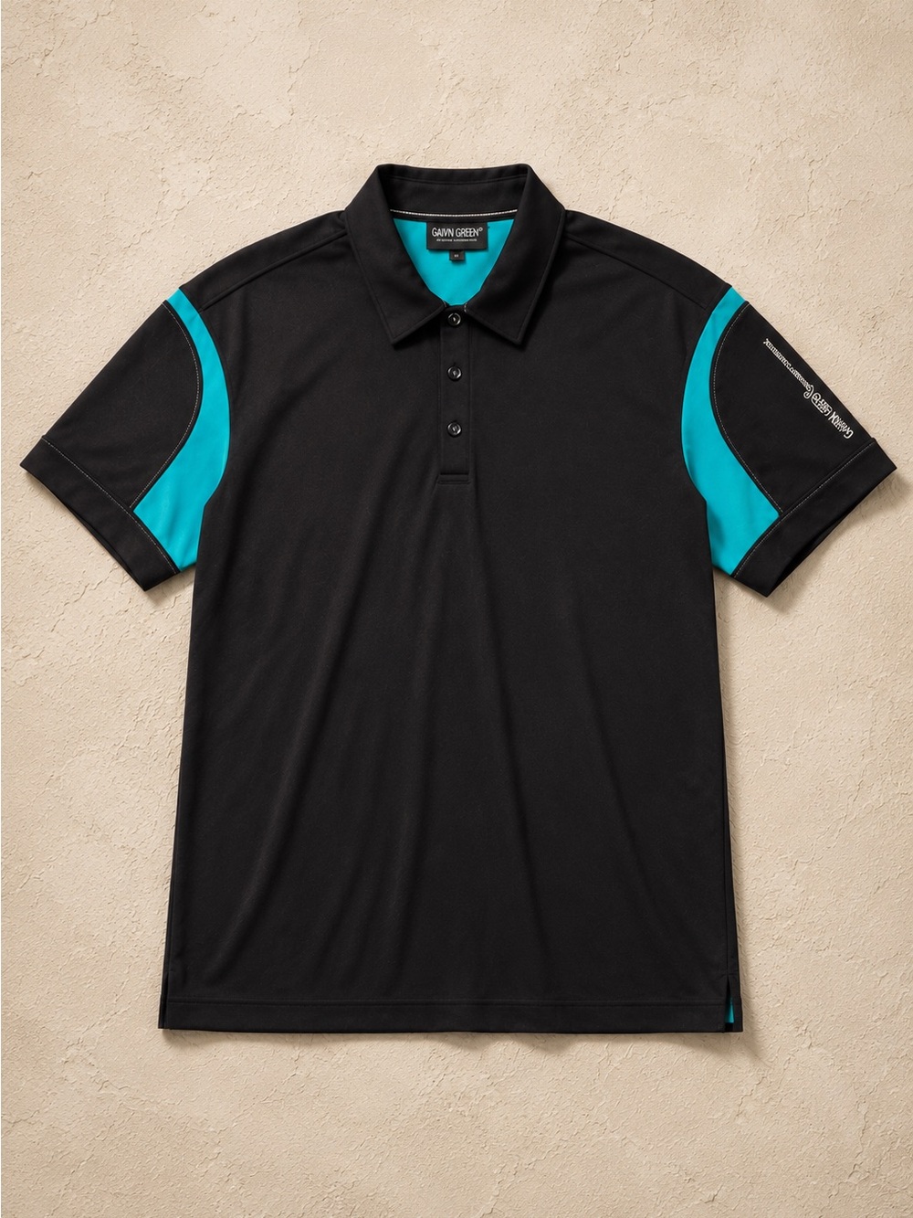 Galvin Green Performance Golf Polo Men’s Large Black Blue Athletic Golfcore